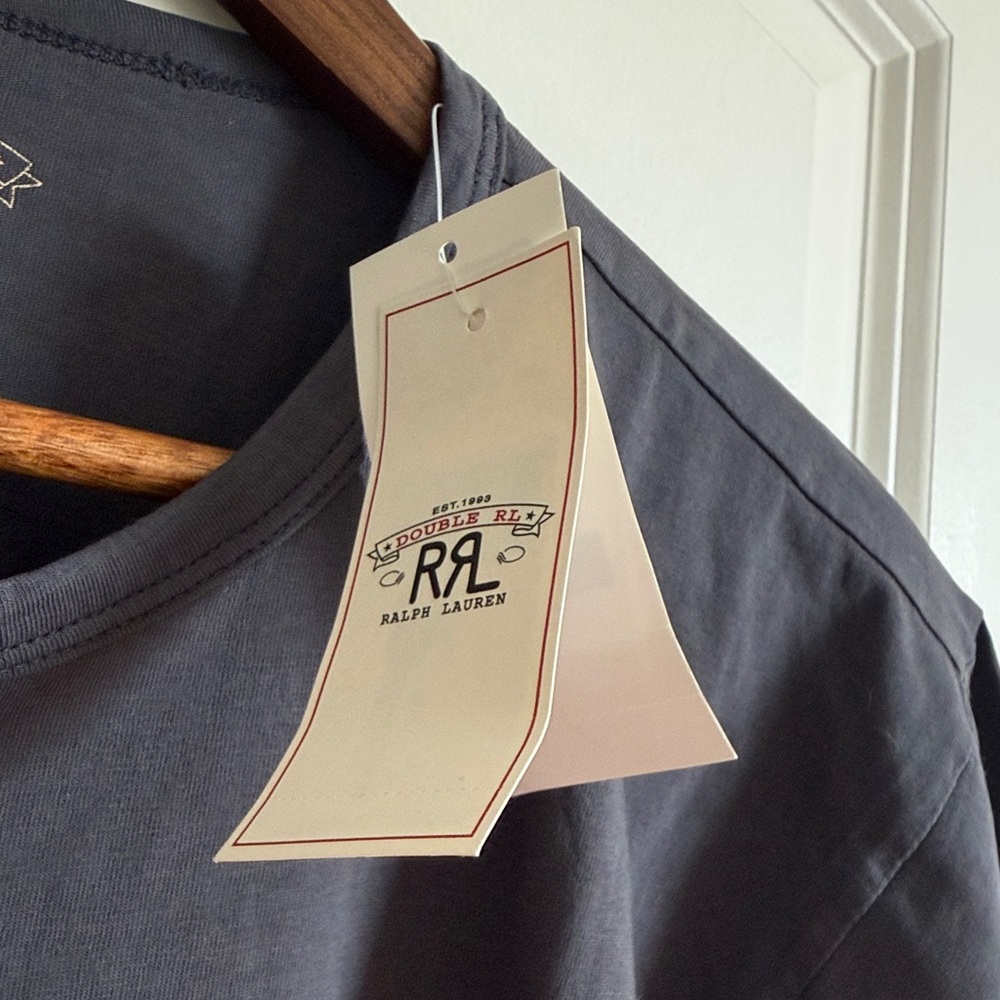 Ralph Lauren Double RL Tee with Gold Emblem RRL Ranch Logo T-Shirt NWT Size M - Picture 5 of 6